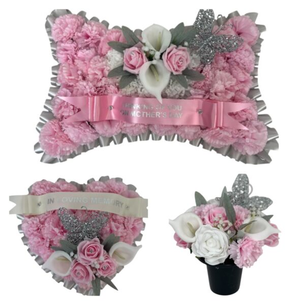 Artificial Mother's Day grave flowers